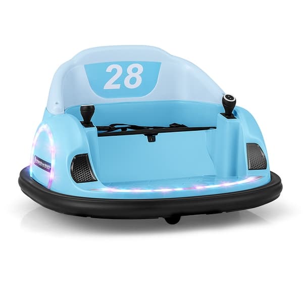 slide 2 of 4, 12V Toddler Ride-On 360° Bumper Car with Remote Control for Indoor and Outdoor Fun - 27" x 26" x 16"