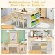 preview thumbnail 8 of 8, Children Art Activity Table and Drawing Table-Natural - 43" x 24" x 21"
