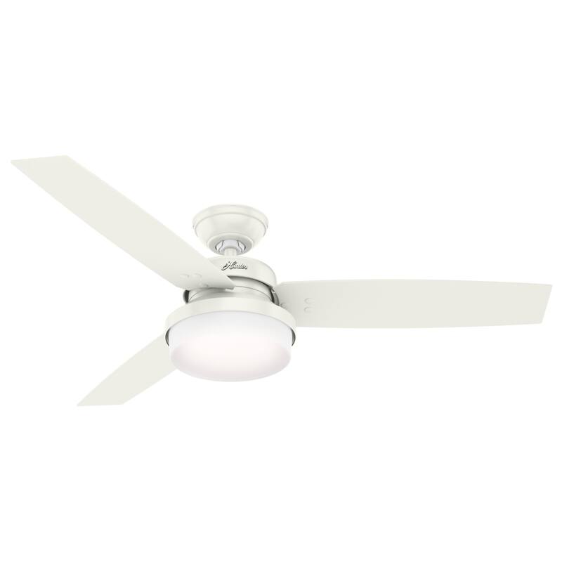 Hunter Fan Sentinel Brushed Nickel 52-inch Ceiling Fan with 3 Reversible Blades - Silver