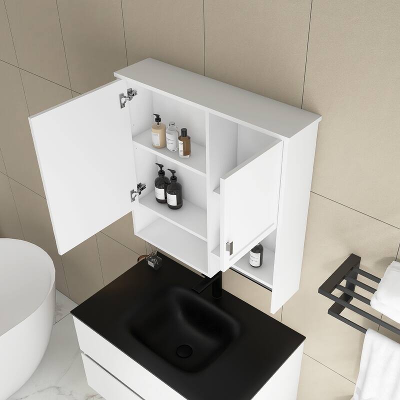 29'' x 28'' Modern Wall Mounted Medicine Cabinet with Mirror - 30" x 7"