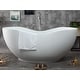 preview thumbnail 1 of 6, ALFI brand AB9949 66" White Solid Surface Smooth Resin Soaking Bathtub