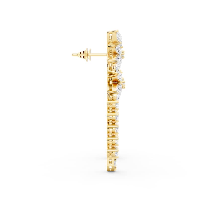 Auriya 14k Gold 4 1/5ctw Lab Grown Diamond Dangle Earrings (E-F VS)