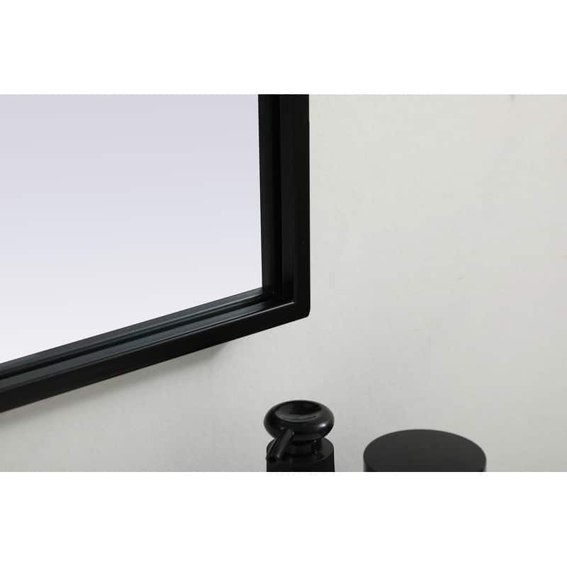 Indigo Home Metal Frame Arch Mirror 36x24 Inch