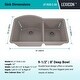preview thumbnail 3 of 6, 32 Inch Lexicon Platinum Quartz Composite Drop-in Undermount Galaxy Concrete Kitchen Sink LP-7030-C-SO