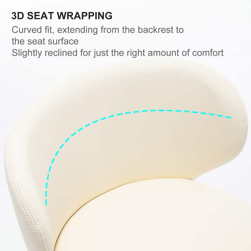 Titanium Stainless Steel Bar Stools, Grade Modern Leather Bar Chair with Backrest, Swivel Adjustable Height for Kitchen (1pc)