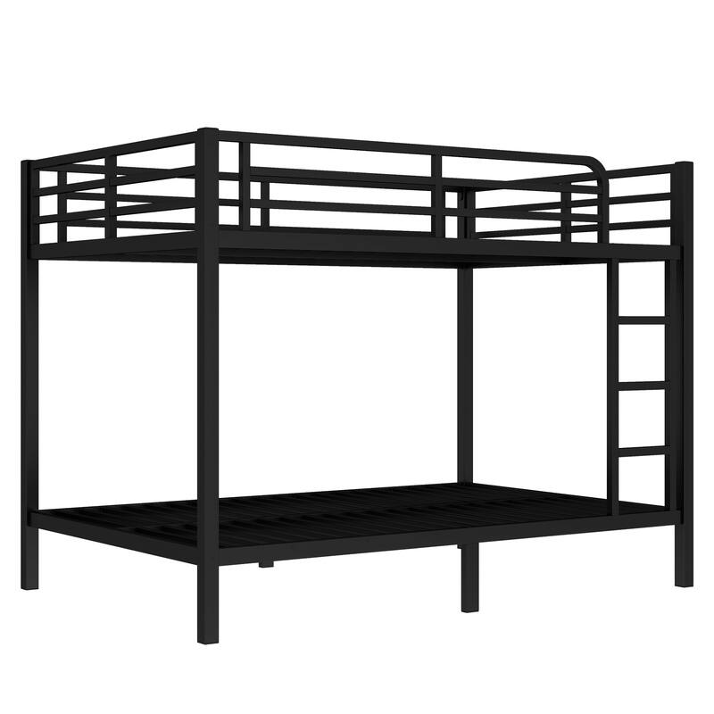 Full XL Over Full XL Metal Bunk Bed for Teens and Adults, Space-Saving, Noise Reduced, No Box Spring Needed