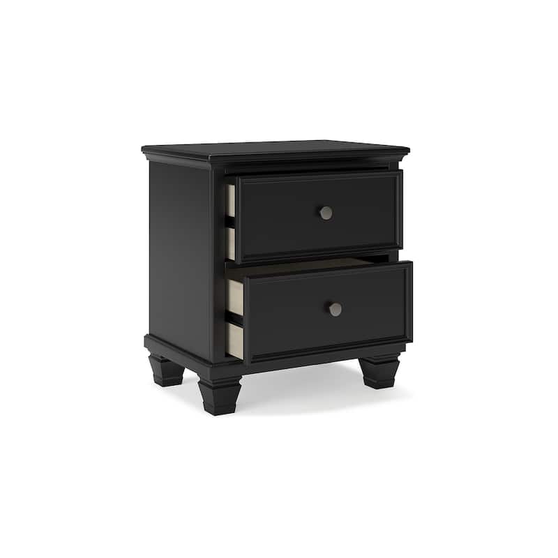 Signature Design by Ashley Lanolee Black 2 Drawer Nightstand