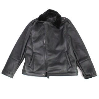 Shop Inc Mens Jacket Black Size 2xl Cooper Faux Leather Sherpa