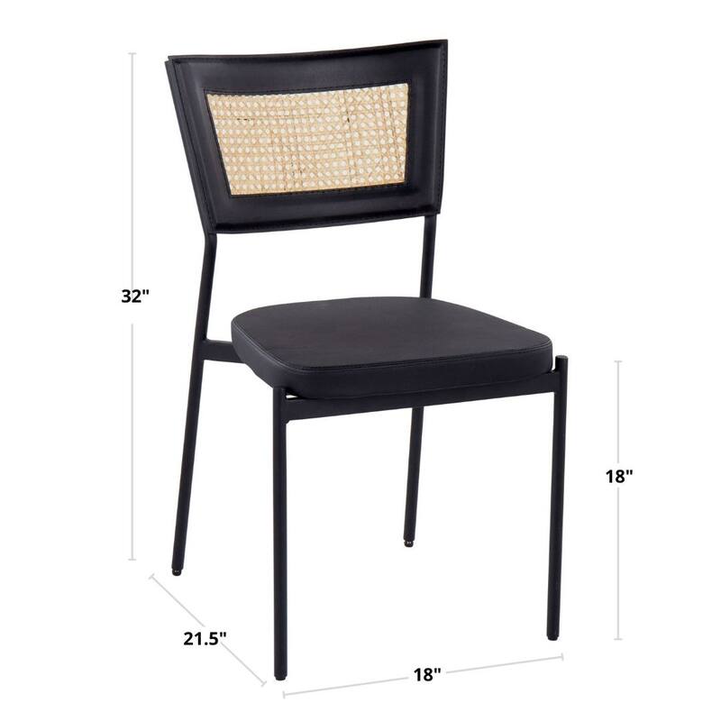 Porch & Den Randolf Rattan Dining Chair (Set of 2)