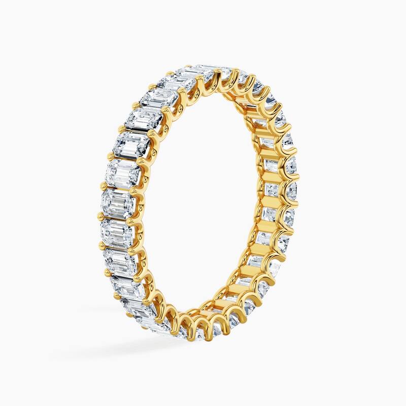 Auriya 14k Gold Emerald North-South Lab Grown Diamond Eternity Band 2.90 - 12.75 ct. tw. (F-G, VS)