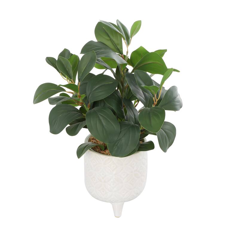 Faux Foliage Artificial Plant - Green - Roche River Decor - 8"W x 10"L x 14"H