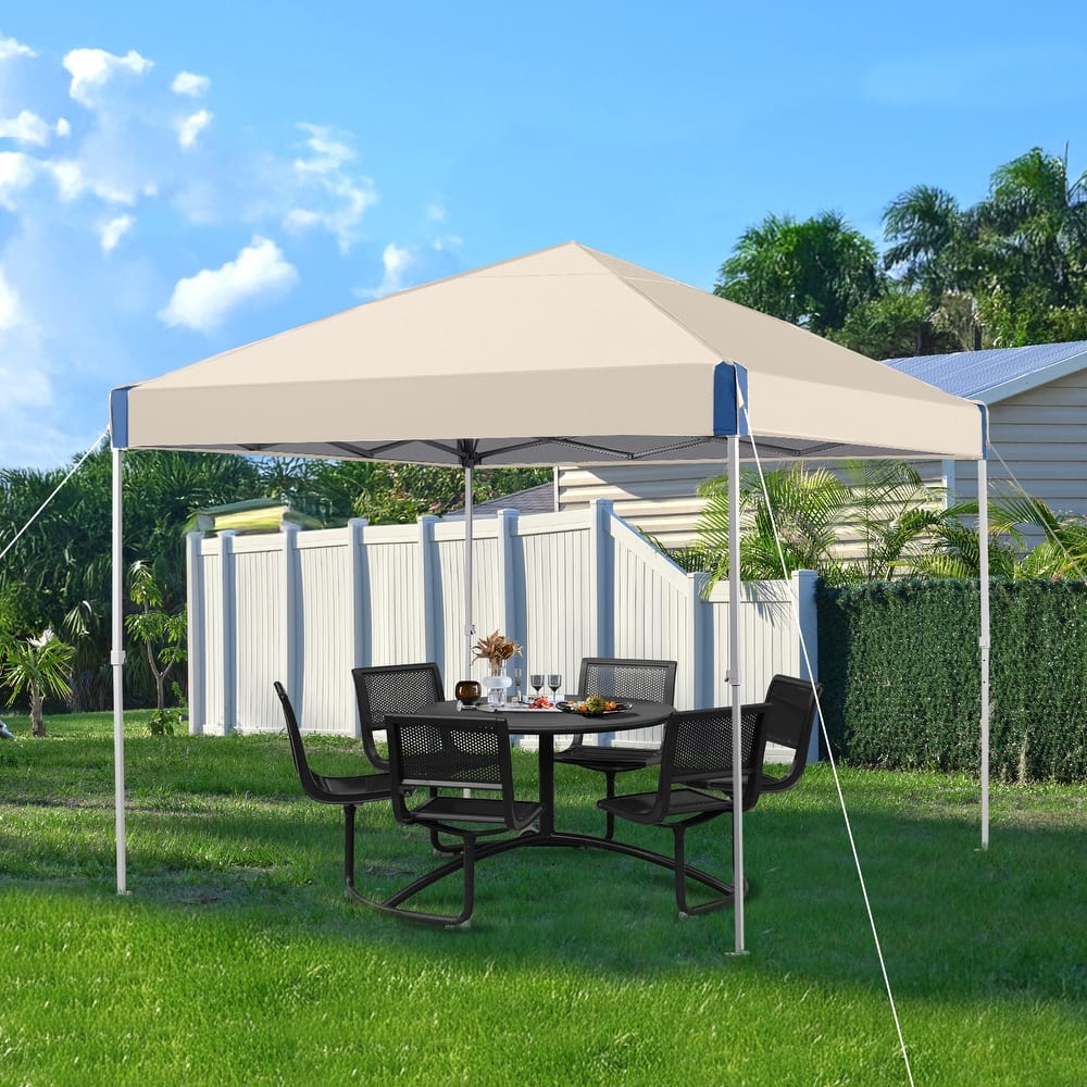 Aoodor 10' x 10' Outdoor Pop Up Canopy Tent, Commercial Instant Reinforce Canopy