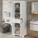 preview thumbnail 3 of 18, GDFStudio - Greystone 70.8"H Freestanding Bathroom Cabinet with Adjustable Shelves, 4 Soft Close Doors & Drawer
