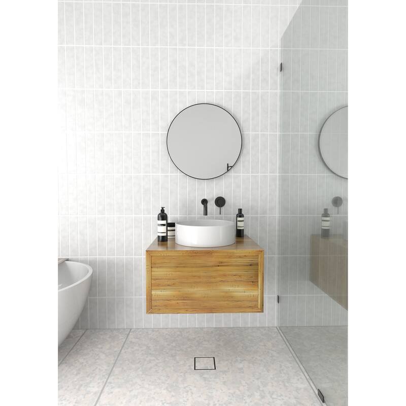 Glass Warehouse Round 20" Stainless Steel Framed Mirror