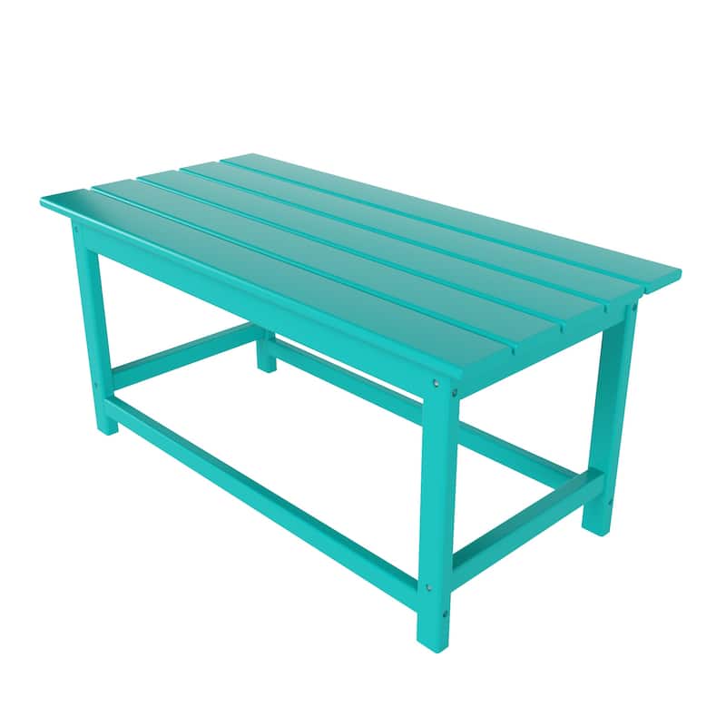 Aderson Outdoor Poly Adirondack Chair Set with Coffee Table