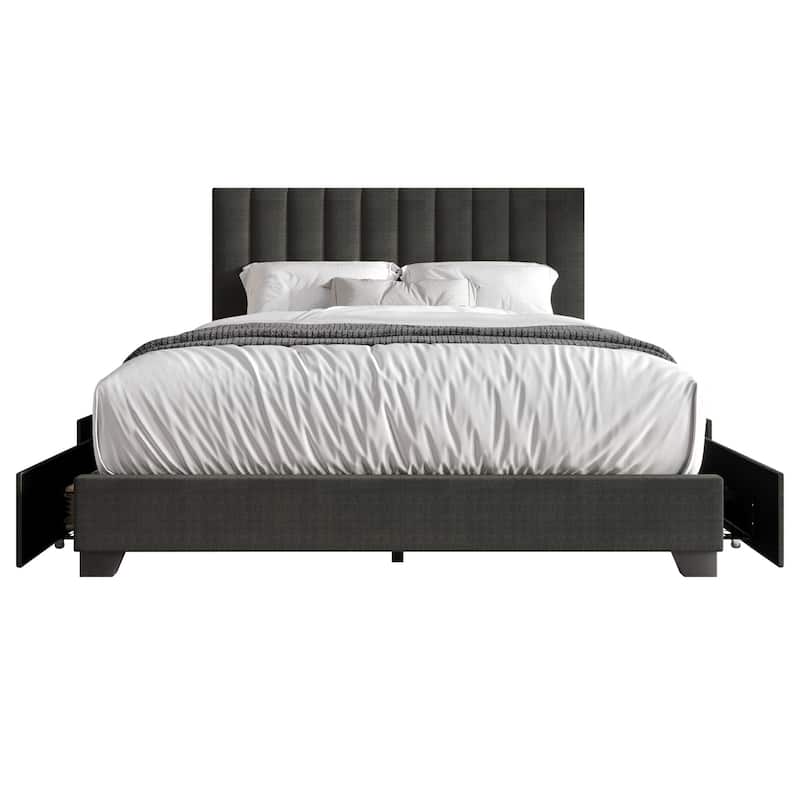 Clayfell Olean Upholstered Storage Platform Bed