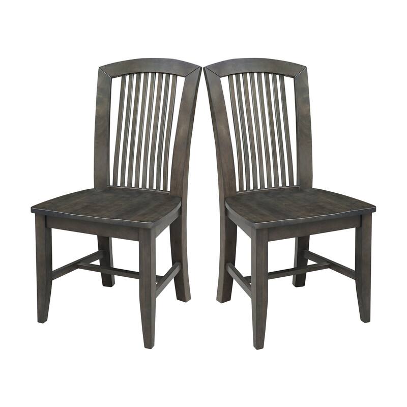 Soma Solid Wood Mission Chairs Set of 2 - Coal