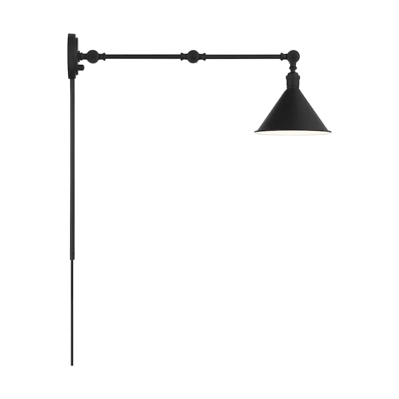 Delancey Swing Arm Lamp Matte Black with Switch