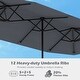 preview thumbnail 40 of 58, Gymax 13 FT Double-sided Patio Umbrella Outdoor Large Twin Size