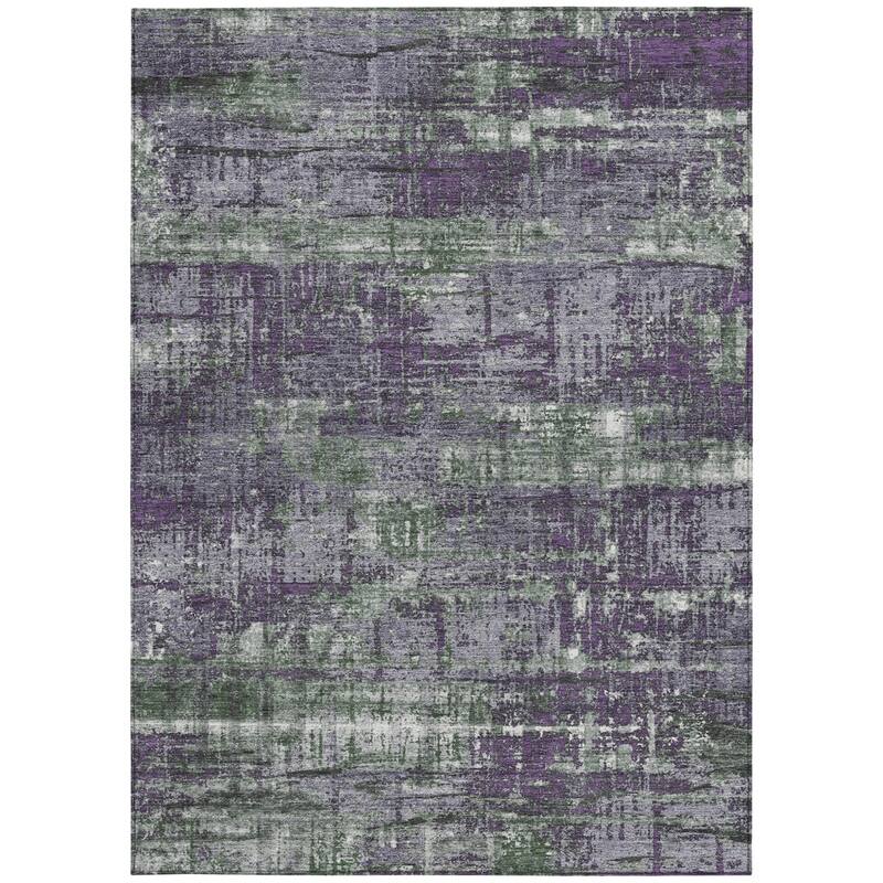 HomeRoots Geometric Transitional Rectangle Outdoor Rug