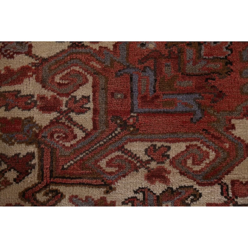 Vintage Geometric Heriz Persian Traditional Area Rug Wool Hand-knotted - 8'5" x 11'1"
