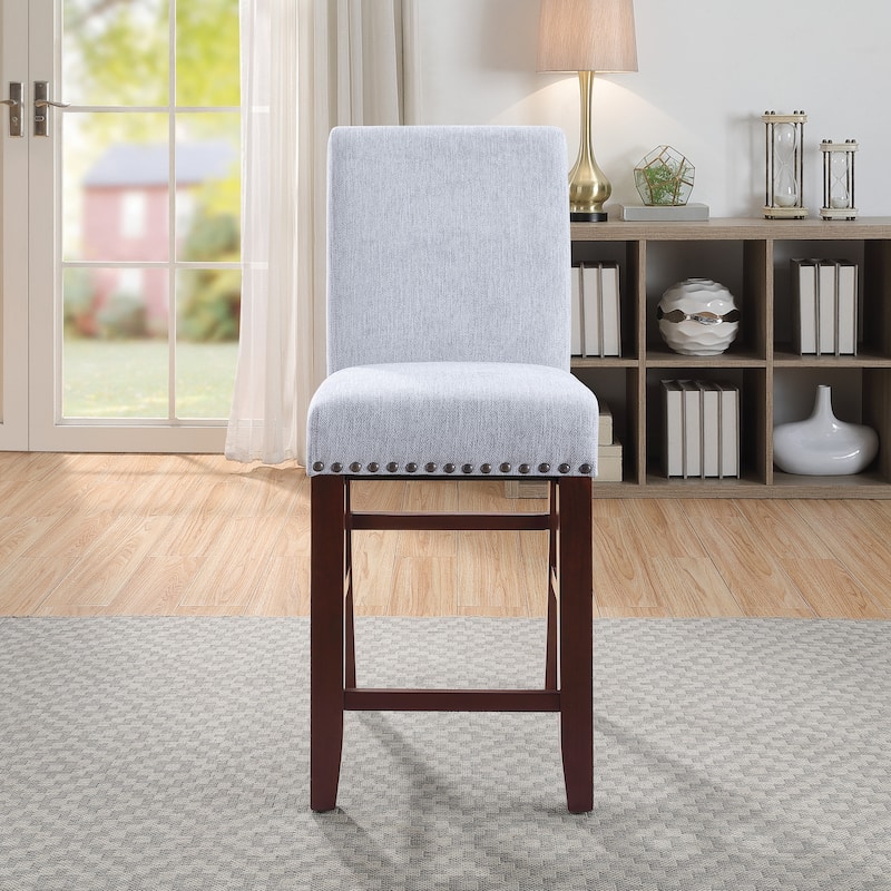 24" Parsons Barstool with Nailheads