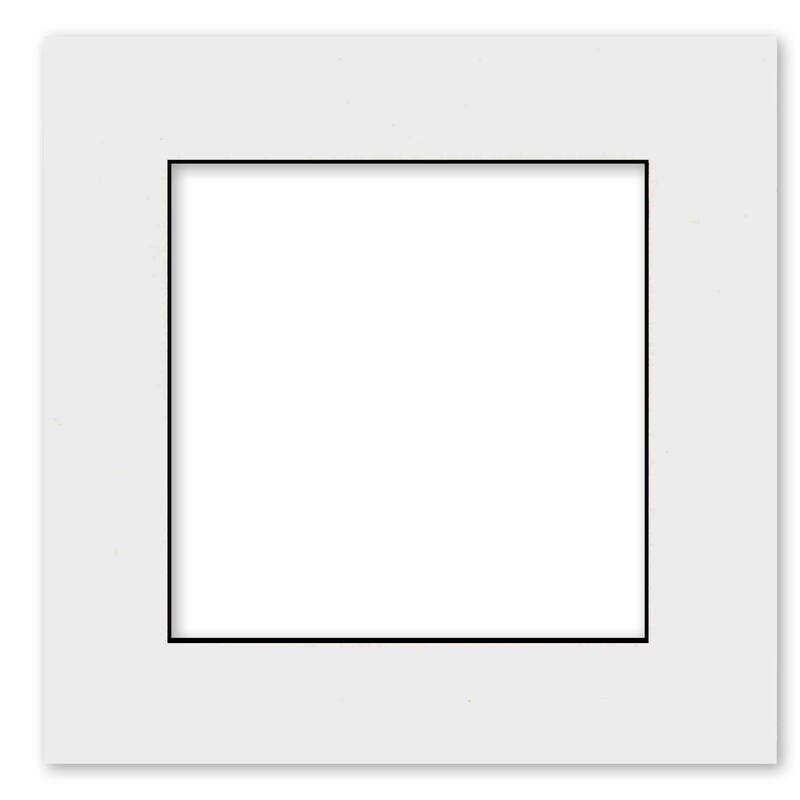 20x20 Mat for 12x12 Photo - White with Black Core Matboard for Frames Measuring 20 x 20 In - To Display Art Measuring 12 x 12 In - White
