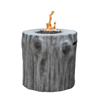 Mansfield Classic Grey Concrete Fire Column by Modeno - OFG308