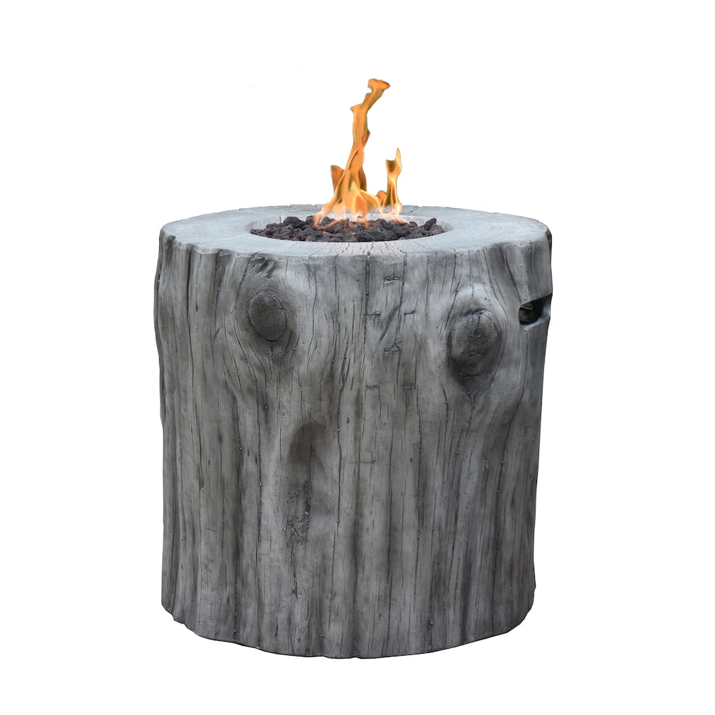 Mansfield Classic Grey Concrete Fire Column by Modeno - OFG308