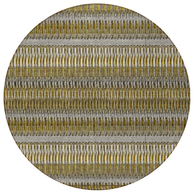 HomeRoots Striped Transitional Rectangle Outdoor Rug