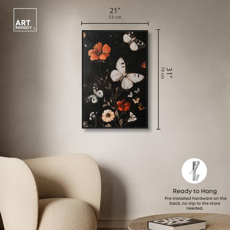 Butterfly Wing Patterns Canvas by Art Remedy
