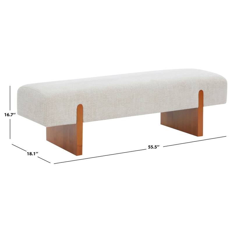 SAFAVIEH Couture Kandiss Mid-Century Modern Bench - 56"W x 18"D x 17"H