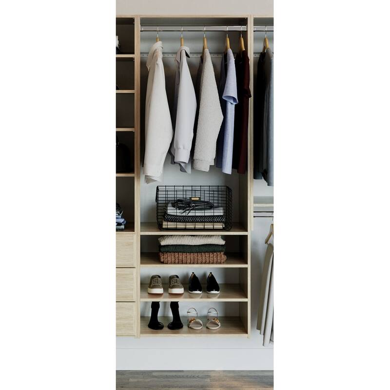 Easy Track Select Laminate Closet Tower Kit