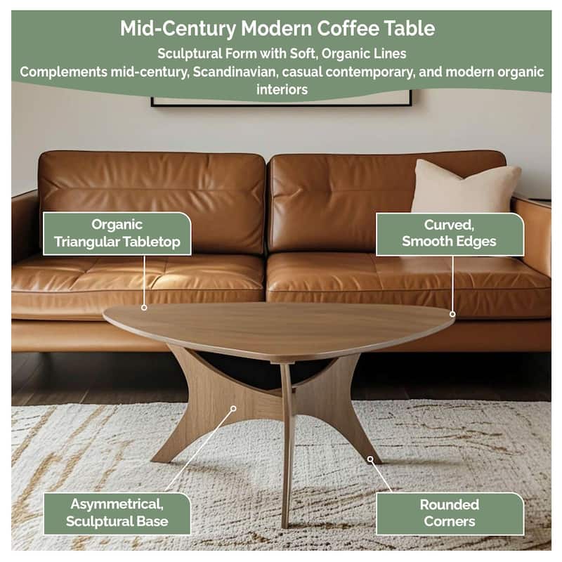 INK IVY Blaze Triangle Wood Coffee table