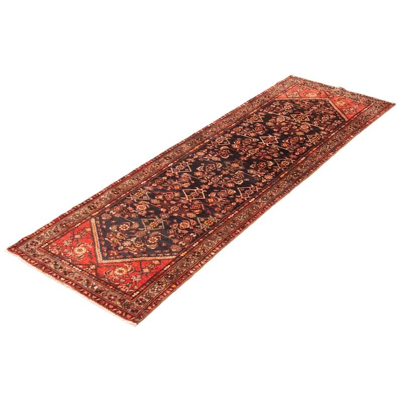 ECARPETGALLERY Hand-knotted Andelz Black Wool Rug - 3'1 x 9'5