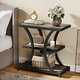 preview thumbnail 4 of 16, 3-Tier Industrial Side Table with Geometric Metal Design