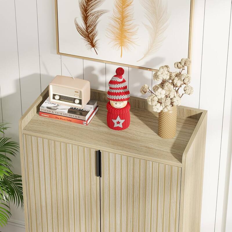 25 Pair Shoe Storage Cabinets with Doors for Bedroom Hallway Living Room