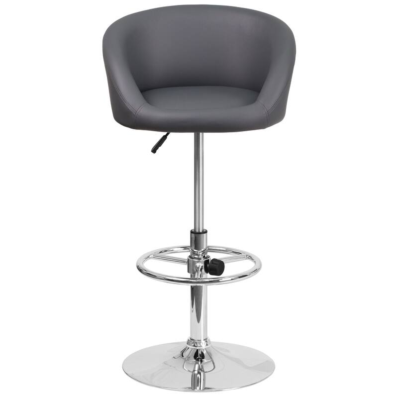 Contemporary Adjustable Height Barstool - 21"W x 18.5"D x 32.5" - 41"H