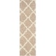preview thumbnail 80 of 162, SAFAVIEH Dallas Shag Giusy Trellis 1.5-inch Thick Rug 2'3" x 10' Runner - Beige/Ivory - Runner