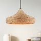 preview thumbnail 1 of 3, Hunter Cambria Boho Seagrass Pendant - Kitchen, Bedroom, Living Room, Dining Room, Entry - Transitional, Coastal 24" - 3 Light