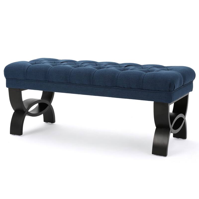 Scarlette Tufted Fabric Ottoman Bench by Christopher Knight Home - 41.00" L x 17.25" W x 16.75" H