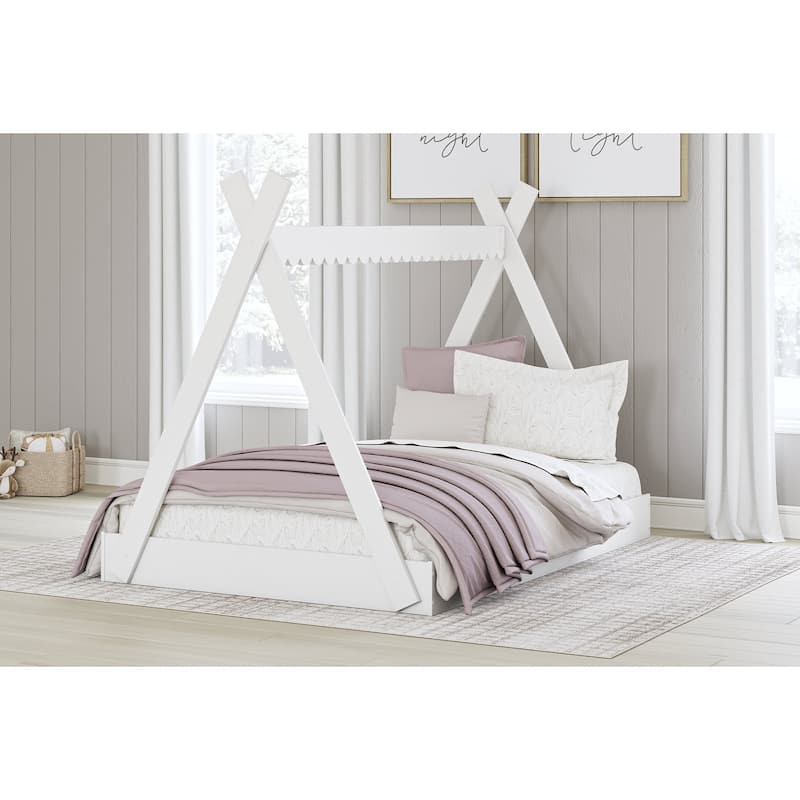 Signature Design by Ashley Hallityn White Full Tent Bed