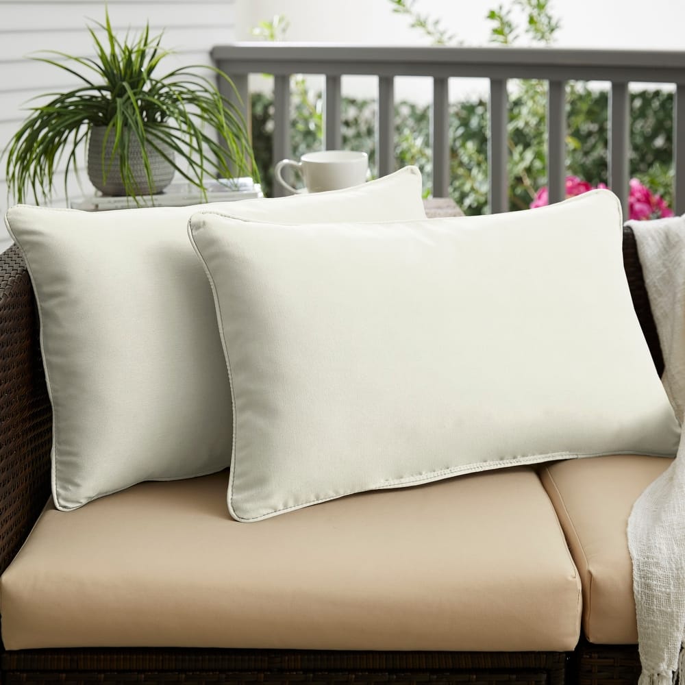 Sorra Home Sunbrella Outdoor Corded Pillow Single