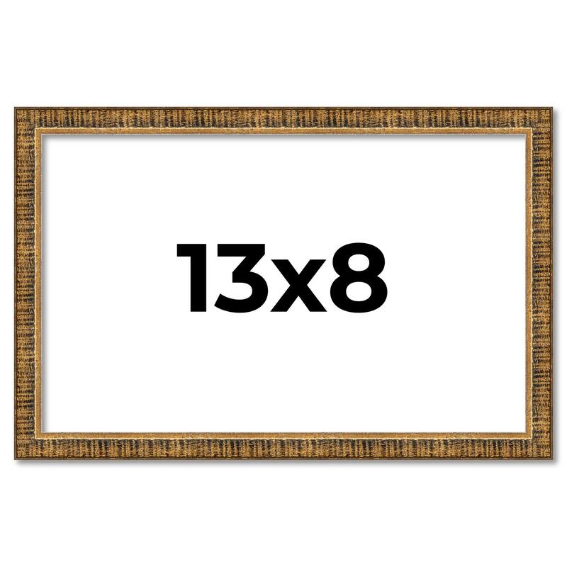 13x8 Frame Gold Solid Wood Picture Frame - Complete Modern Photo Frame