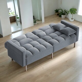 74.8" Convertible Folding Sofa Bed With Multiple Adjustable Positions ...