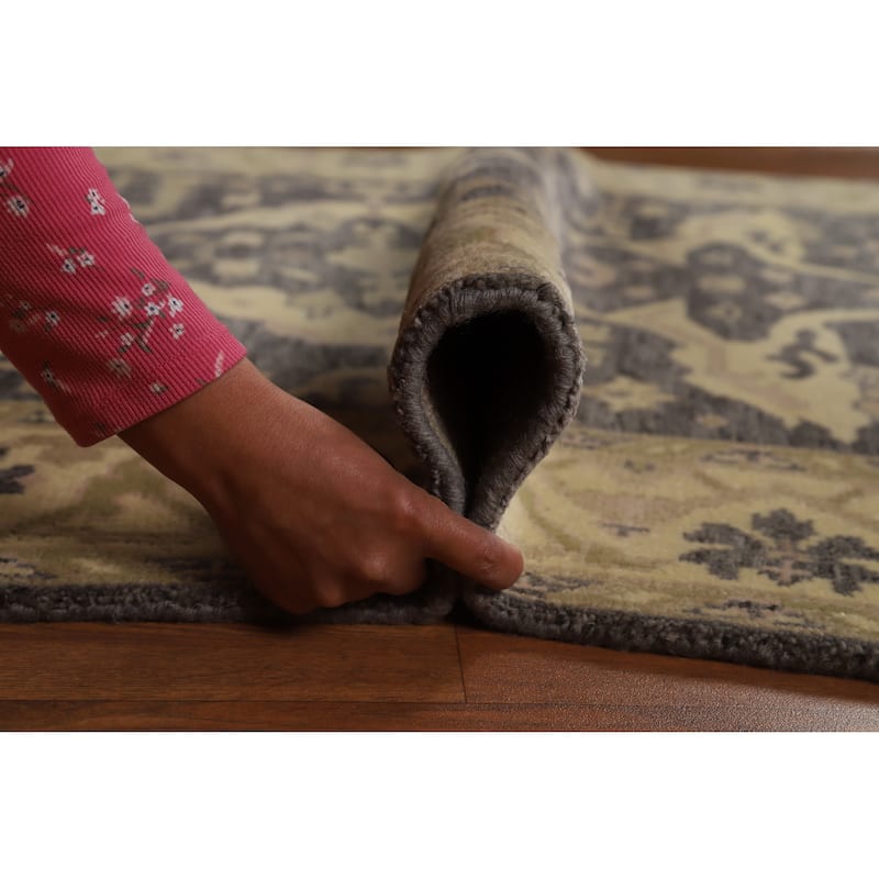Gray Oushak Oriental Accent Rug Hand-Knotted Wool Carpet - 4'2"x 5'10"