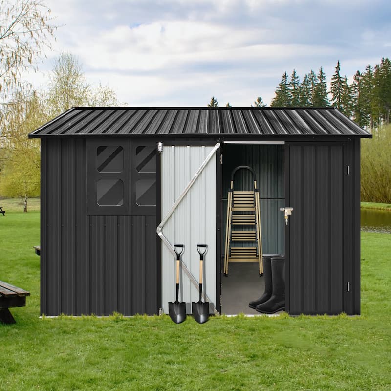 Metal Garden Sheds 6ftx8ft Outdoor Storage Sheds with Window