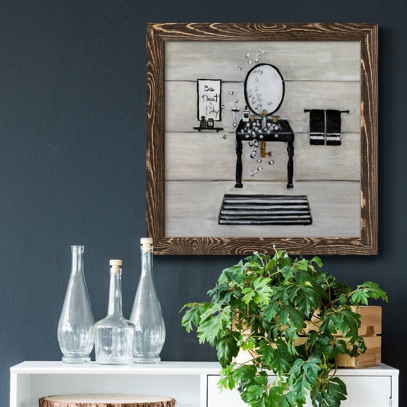 Neat and Tidy Bath-Premium Framed Canvas - Ready to Hang