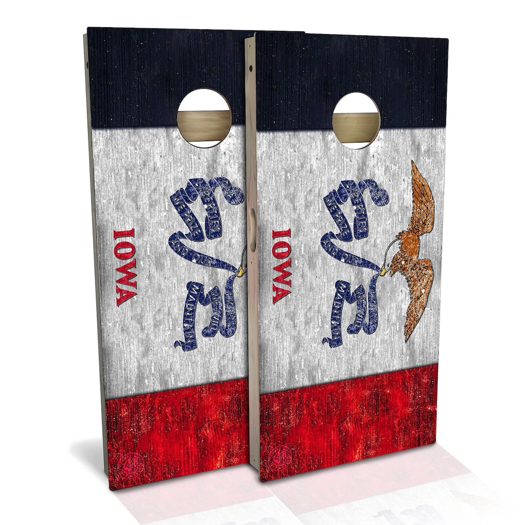 Iowa Flag Outdoor Cornhole Board Set