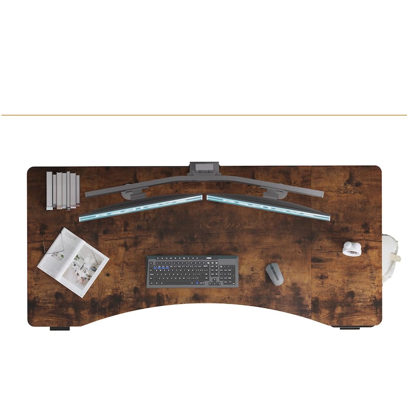 Techni Mobili Complete Computer Workstation Desk, Woodgrain